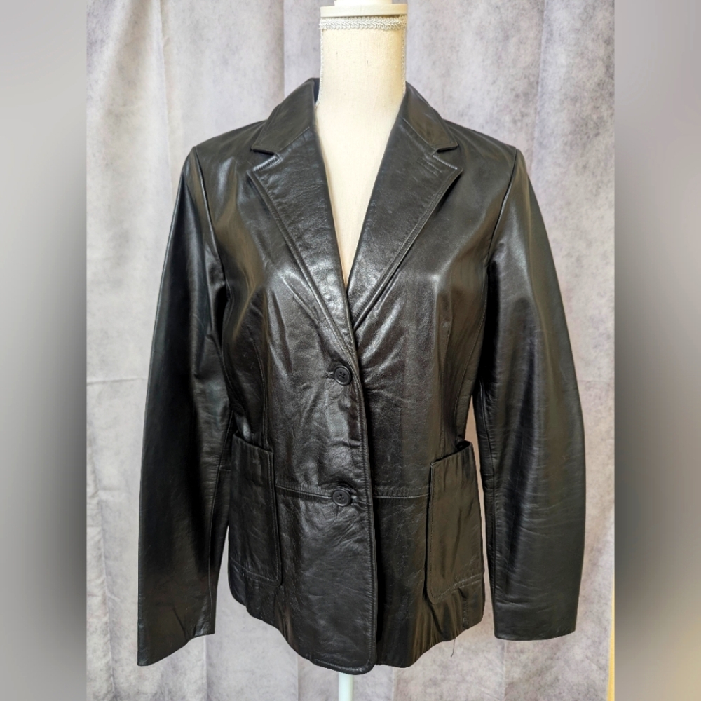 Gap Women's Black Leather Jacket
